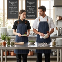 Tablier de cuisine professionnel pour personnel de service de restauration, hôtellerie, vêtements de travail pour la restauration et la restauration collective