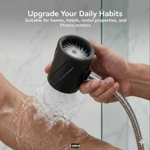 Adjustable Round Shower Head With Pressurized Water Flow For Men Massage Bathroom Use - Product Image 4