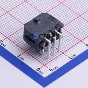 430450601 Wire-to-Board Pin Header Bent Lead Through Hole,P=3mm Connector 2x3P 3mm Right Angle Insert Micro-Fit (MX 3.0) - Product Image 2