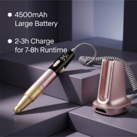 Machine à ongles rechargeable 35000 tr/min, stylo perceuse à ongles sans fil avec station de charge rapide
