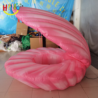 Coquille de palourde gonflable géante avec éclairage LED pour fête et mariage