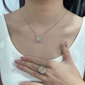 925สร้อยคอหินเงินสเตอร์ลิงสีเหลืองจี้เพทาย CZ สำหรับสร้อยคอ - Product Image 6