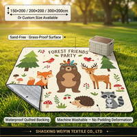 Couverture de pique-nique imperméable et durable, tapis d'extérieur pliable et portable avec poignée pour le camping, la plage et les activités en parc, toutes saisons
