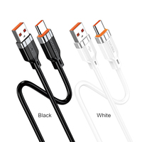 Kabel Silikon KAKUSIGA 5a 3a 2.4a Tipe-C Micro Proteksi Cerdas Pengisian Cepat Kabel Transmisi Data 1m