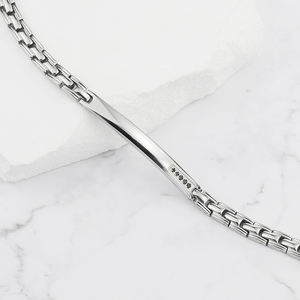 Nuovi Bracciali alla Moda con Logo Personalizzato, Bracciale in Acciaio Inossidabile 316 per Uomo con Incastonatura di Zirconia Cubica 5A - Product Image 5