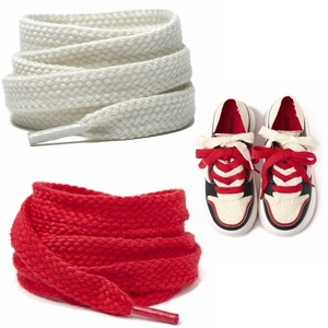 Lacets plats élastiques enduits 100 % polyester, double creux, épaissis 8 <span class=keywords><strong>mm</strong></span>, noirs et blancs, pour chaussures de sport – Vente en gros pour fabricants - Product Image 6