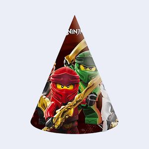 Chapeaux de fête en papier Ninjago pour anniversaire, 6 pièces, 2 sacs - Product Image 1