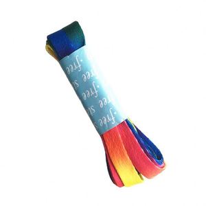 Lacets plats en polyester arc-en-ciel de 100 cm, lacets de remplacement colorés pour baskets, pour le sport quotidien - Product Image 2