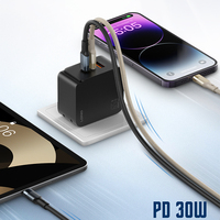 Kabel Data LDNIO LC351i 30W Tipe-C ke Lightning 8 Pin Pengisian Cepat Berbahan Kepang untuk Ponsel