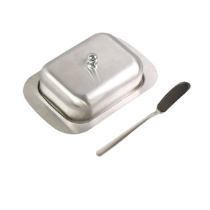 Stainless steel butter box with lid, rectangular butter box, cheese box, pastry plate, <b>bread</b> box, dessert storage dish - Product Image 5