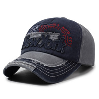 Gorra de béisbol retro de 6 paneles con letras, de algodón, ajustable, unisex, estilo hip hop, para primavera y verano, streetwear, venta al por mayor, con acabado lavado y detalles metálicos.