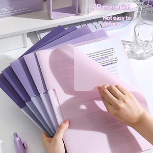 แฟ้มใส่เอกสารแบบหมุนได้ A4 วัสดุ PP สำหรับเก็บ<span class=keywords><strong>ข้อสอบ</strong></span> ใส โปร่งแสง ใส่กระดาษได้ นักเรียนมัธยมต้น นักเรียน<span class=keywords><strong>ป</strong></span>ระถมโดยเฉพาะ - Product Image 2