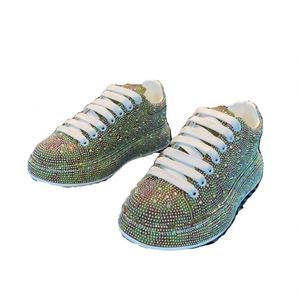 Tendance Mode Printemps 2026 : Baskets Plateformes de Luxe pour Hommes Ornées de Strass, Chaussures Décontractées Élégantes avec Cristaux, Marque Populaire - Product Image 1
