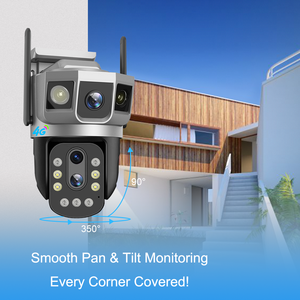 กล้องวงจรปิดระบบออปติคอลซูม4G มองเห็นในเวลากลางคืนระบบเตือนภัยอัตโนมัติ V380 8MP ซูมออปติคอลกล้อง4G ซูมออปติคอล10x - Product Image 6