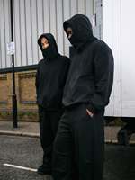 Ensemble de survêtement personnalisé uni et oversize à capuche pour homme – Sweat à capuche et pantalon de survêtement pour homme