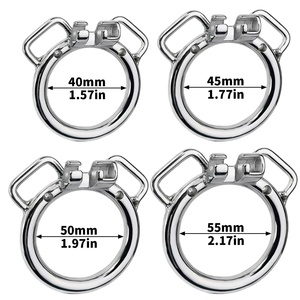 FRRK Flat Chastity Cage Cock Cages with Urine Holder Base Chastity Belt Device Lock Realistic Penis BDSM Adult Sex <b>Toys</b> <b>for</b> <b>Men</b> - Product Image 2