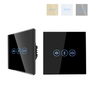 UK Smart Home Applique Murale <span class=keywords><strong>Interrupteur</strong></span> Rétro Noir Cristal Verre Panneau Lumière Tactile Wifi Connectivité 86MM 1/2/3 10A Étanche - Product Image 1