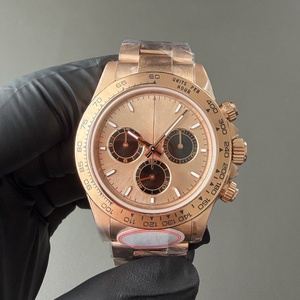 <span class=keywords><strong>Montre</strong></span> de luxe pour homme de haute qualité en or rose avec cadran noir à trois aiguilles, chronomètre multifonctionnel 4130, <span class=keywords><strong>montre</strong></span> polyvalente - Product Image 1