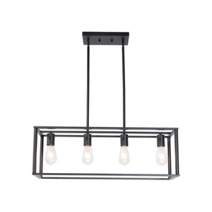 Lampe suspendue en métal à 4 voies, tige réglable e27, idéale pour l'éclairage décoratif dans les maisons et les espaces commerciaux. - Product Image 1