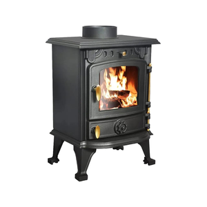 Poêle à bois design européen moderne en acier avec chauffage sans fumée pour usage extérieur et intérieur en villa - Product Image 5
