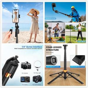 Stabilisateur de cardan intelligent 180CM 360° avec suivi automatique du visage par IA, 2 éclairages, rotatif, pour la réalisation de vlogs et de vidéos - Product Image 2