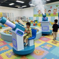 Machine à bulles de fumée 360 °   Machine à bulles de brouillard rotative pour aires de jeux, parcs, centres commerciaux, divertissements pour enfants