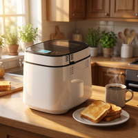 Máquina para Hacer Pan Automática Honeyice SC-3206 con Báscula Digital Integrada y Dispensador de Levadura, Máquina Profesional para Panadería Casera