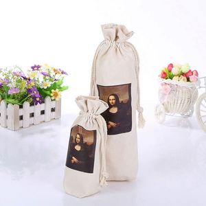 Bolsa de Lona para Vino con Cordón, Bolsa de Transporte para Botellas de Vino, Personalizable, al por Mayor - Product Image 5