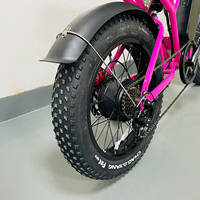 Bicicleta Eléctrica Enduro Rosa, Bicicleta de Montaña Rápida, 48v 20ah, Suspensión Completa, Neumáticos Anchos, Bicicleta Eléctrica para Adultos