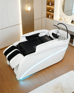 Fauteuil de lavage <span class=keywords><strong>électrique</strong></span> rotatif de luxe moderne pour salon de coiffure, <span class=keywords><strong>lit</strong></span> de massage pour spa capillaire, chaise de lavage allongée, thérapie capillaire, 2 moteurs - Product Image 3