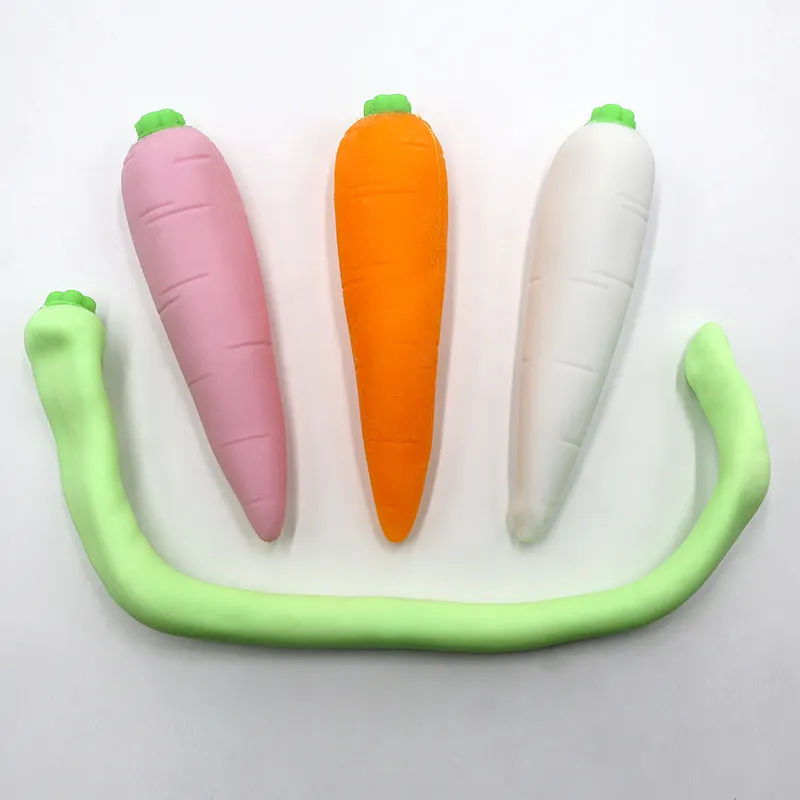 Stretchy Carrot Sensory Easter Basket Toys (1 Unit) Stress Relief Toys Fidget Toy For Kids Boys Girls