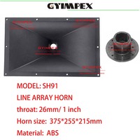 Haut-parleur actif professionnel 375*255*215mm 1 pouce pour enceintes passives 12 et 15 pouces, guide d'ondes pour haut-parleur extérieur