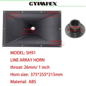 Bocina activa profesional de 375*255*215 mm y 1 pulgada para altavoces pasivos de 12 y 15 pulgadas, bocina de guía de ondas para altavoces de exterior. - Product Image 2