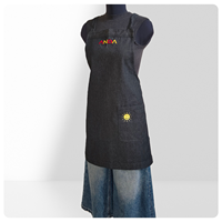 Tablier en jean réutilisable sans manches, anti-salissures et résistant à la saleté, avec logo personnalisé, élégant pour la cuisine domestique