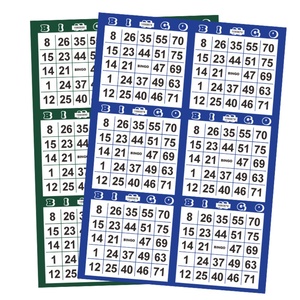 Nuevas Boletos de Bingo de 75 Bolas 2025, Paquete de 10 Libros de Tarjetas de Bingo Impresas Digitalmente para Eventos Sociales - Product Image 1