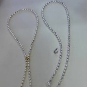 Collier ras du cou en perles d'eau douce naturelles à double couche de 6 à 7 mm, or 14 carats, rétro, tendance, injection, multiples méthodes de port, colliers en perles - Product Image 1