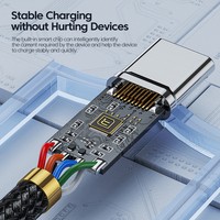 Toocki 0.25/0.5/1/2/3 mètres Câble de données Usb vers Type C PD Type C 6A 100W Câble de charge rapide
