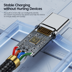 Toocki 0,25/0,5/1/<span class=keywords><strong>2</strong></span>/3 <span class=keywords><strong>metros</strong></span> Usb a tipo C <span class=keywords><strong>Cable</strong></span> <span class=keywords><strong>DE</strong></span> DATOS PD tipo C 6A 100W <span class=keywords><strong>Cable</strong></span> <span class=keywords><strong>de</strong></span> carga rápida - Product Image 6