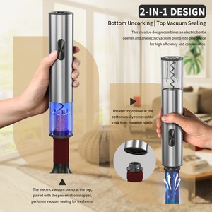 6 in 1 Luxury Professional Durable Base-charging Stainless Steel <b>Wine</b> Opener Electric <b>Wine</b> Opener with Electric Vacuum <b>Pump</b> - Product Image 3