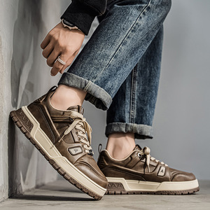 Men's <b>Shoes</b> 2025 Autumn New Youth Style Outdoor Trendy Design Waterproof Mesh Upper Thick Sole <b>Height</b> <b>Increasing</b> Running Casual - Product Image 3