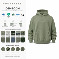 Sweat-shirt à capuche sur mesure pour homme, teint pigmentaire, en molleton brossé épais, coupe décontractée, vert sauge