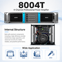 Amplificateur de puissance professionnel 800W 4 canaux classe H pour karaoké, DJ, enceintes PA et système de sonorisation des basses