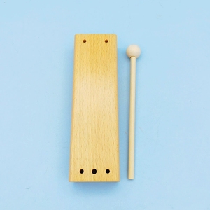 Bloc de percussion en bois de hêtre massif, plusieurs tailles, avec maillet en bois, instrument Orff pour enfants, entraînement au rythme stable - Product Image 6