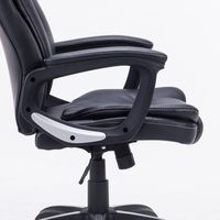Chaise de bureau de luxe moderne, chaise de bureau inclinable confortable en PU, chaise de bureau ergonomique en cuir pour dirigeant