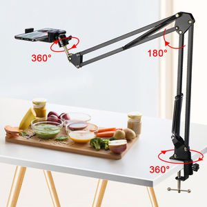 Support de téléphone portable universel à bras long flexible et réglable en hauteur pour diffusion vidéo en direct et photographie - Product Image 2