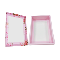 Quadratische Schokoladen-Geschenk box mit transparentem Deckel für Dessert-und Erdbeer-Display-Papier box