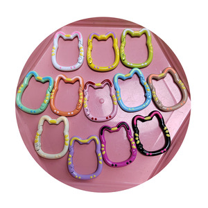 مشابك حلقة تسلق الربيع على شكل قطة كرتونية خطاف مفتاح لسلاسل المفاتيح حقيبة زجاجة ماء معلقة مشبك سلسلة ملحقات موصل - Product Image 1