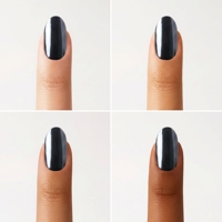 Faux ongles en gel souple réutilisables à presser, effet chrome perle noire, taille moyenne, ronds, pour marque privée