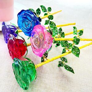 Elegant Multi-Color Crystal Rose Handmade Craft for Romantic <b>Gifts</b>, Ideal for Wedding Decorations and Birthdays - Product Image 1