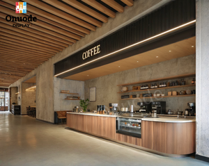 Muebles de panadería de madera de diseño moderno, diseño de interiores de cafetería con mostrador de té de burbujas, escaparate de barra de postres - Product Image 5